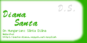 diana santa business card